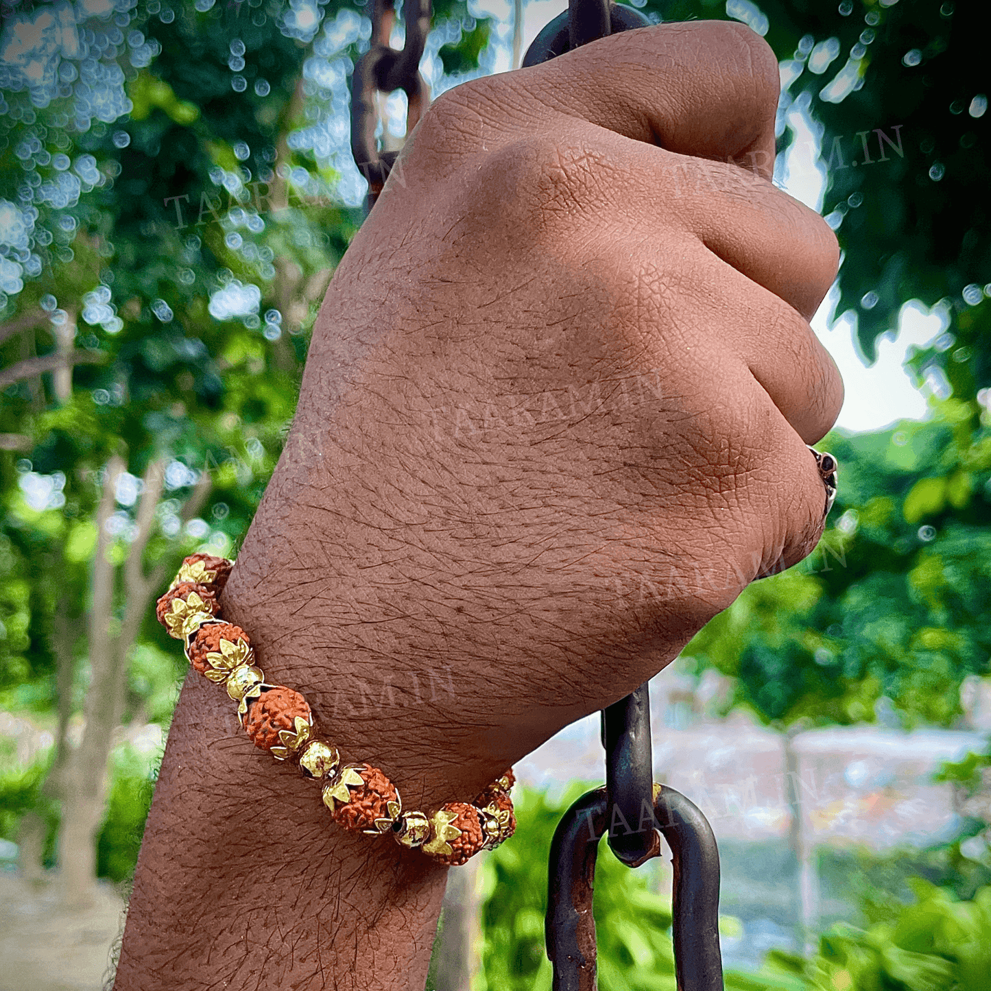 Soul Shield 5 Mukhi Rudraksha Bracelet - Fits All Wrist Size | Adjustable