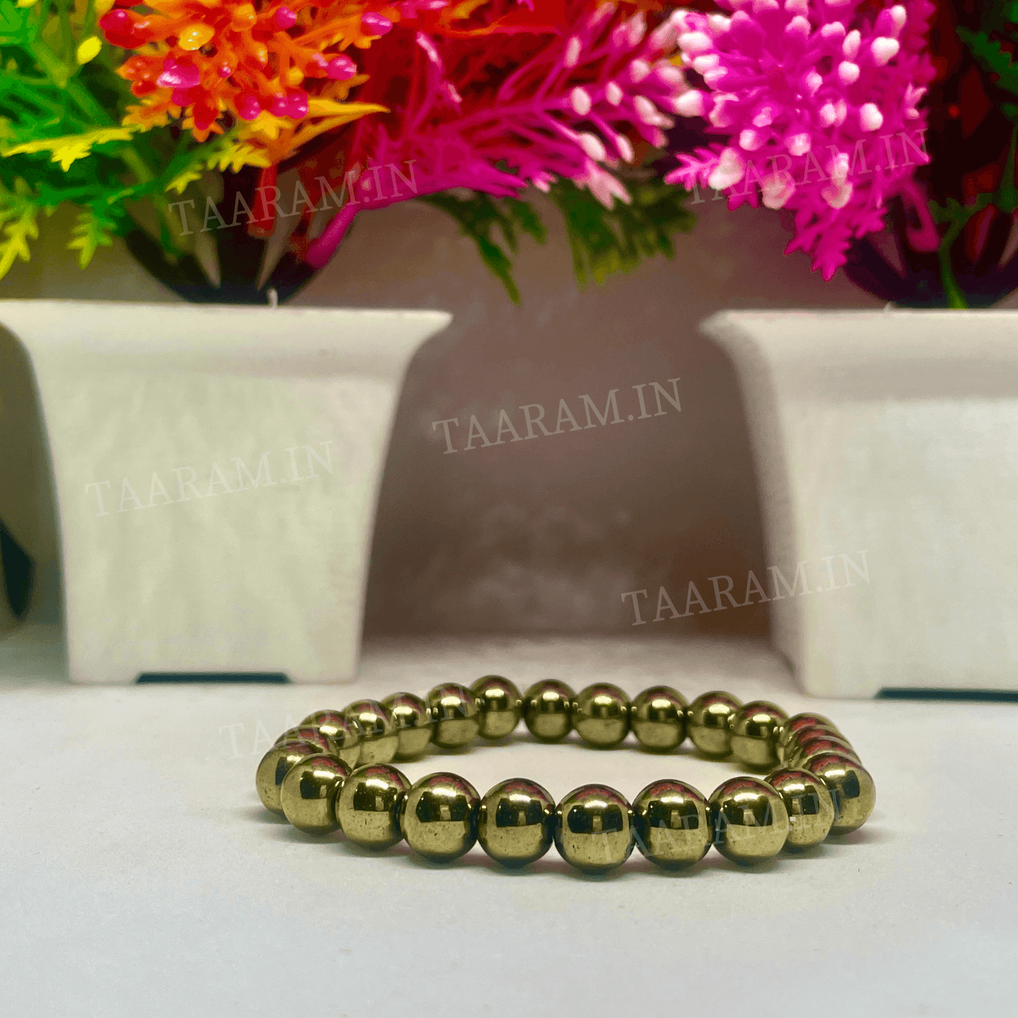 Golden Spark Pyrite Bracelet - Free Size | Fits All - Male & Female