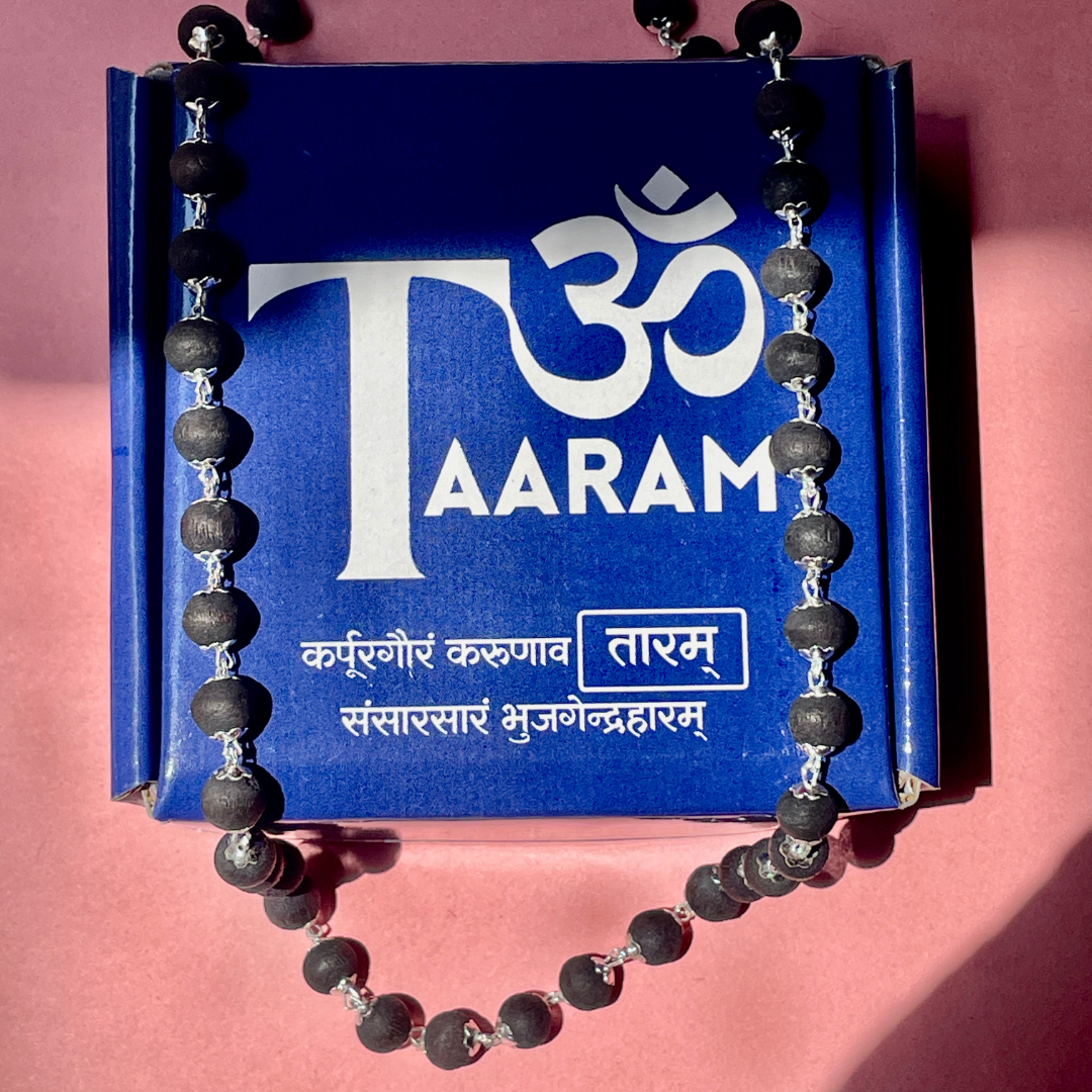 Original Silver Cap Karungali Mala - 54 Beads
