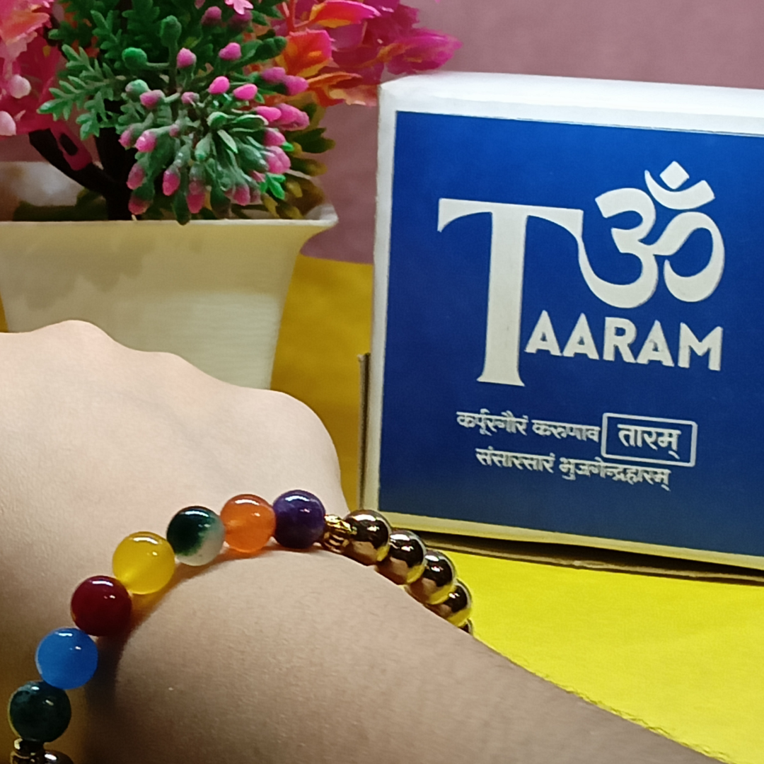 Original 7 Chakra Pyrite Bracelet - Balance Your Energy!