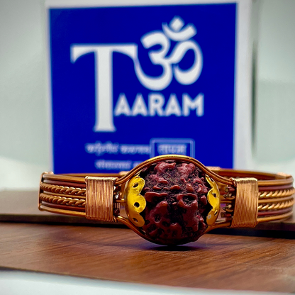 Original 5 Mukhi Rudraksha Copper Bracelet – Energy, Protection & Divine Balance (Taaram Certified)