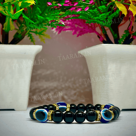 Black Shield Evil Eye Bracelet