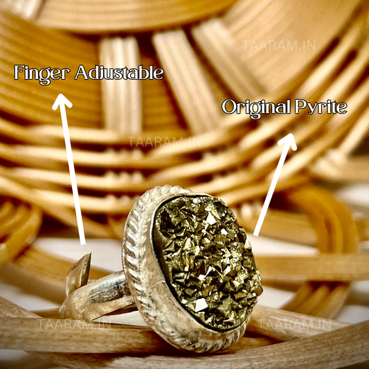 Original Pyrite Ring – Adjustable Finger Free Size (Male/Female)